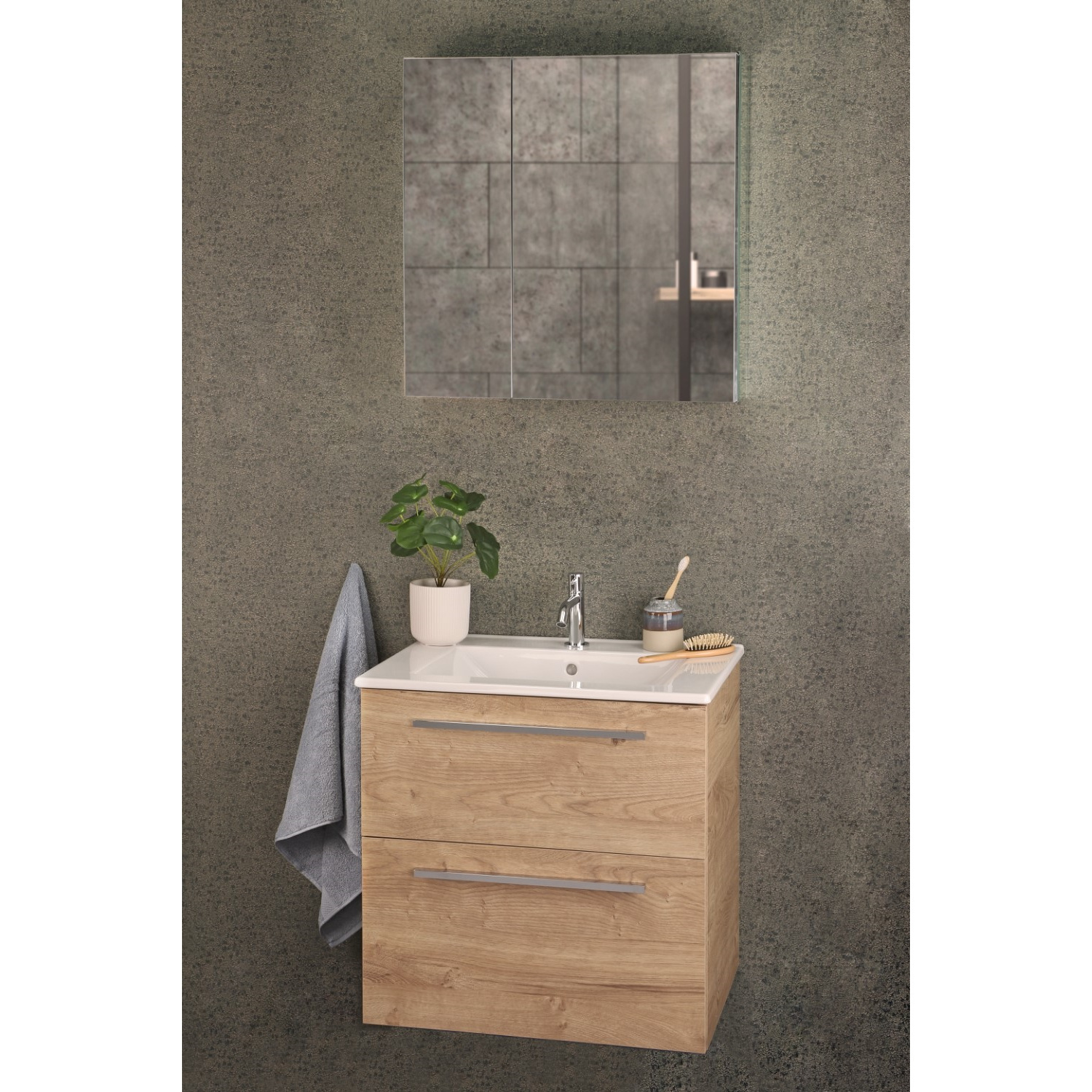 Spiegelkast Differnz Basic 2-Deurs 60 x 61,8 x 15 cm Differnz