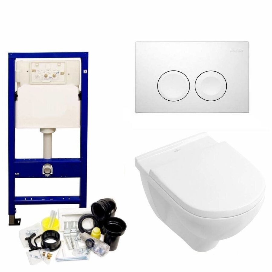 Up100 Toiletset 30 Villeroy & Boch O.Novo Directflush Met Bril En Drukplaat