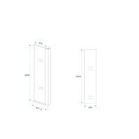 Wiesbaden zijwand + hoekprofiel 300x2000 10mm NANO glas