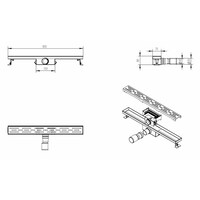 Eco RVS douchegoot 60cm