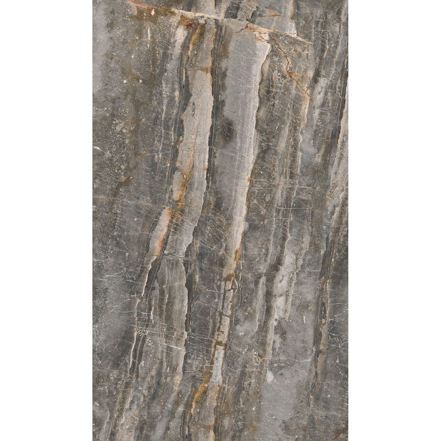 Wandpaneel Isodeco Geminis Granite 120x260 cm SPC Mat Donker Steen (Prijs per Plaat)