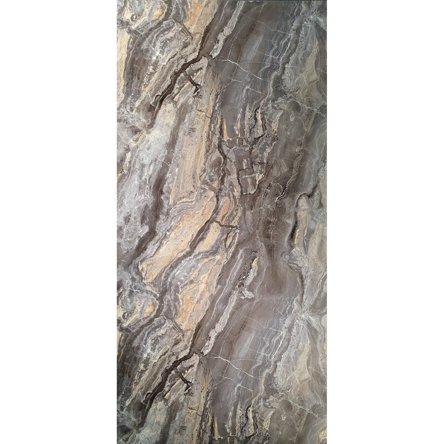 Wandpaneel Isodeco Onyx Arabesque 122x260 cm Waterbestendig Hoogglans (Prijs per Plaat)