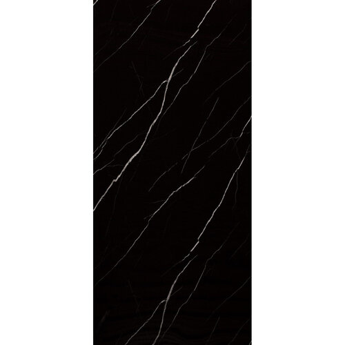 Wandpaneel Isodeco Nero Marquina 120x260 cm Waterbestendig Hoogglans Carrara Black (Prijs per Plaat) 