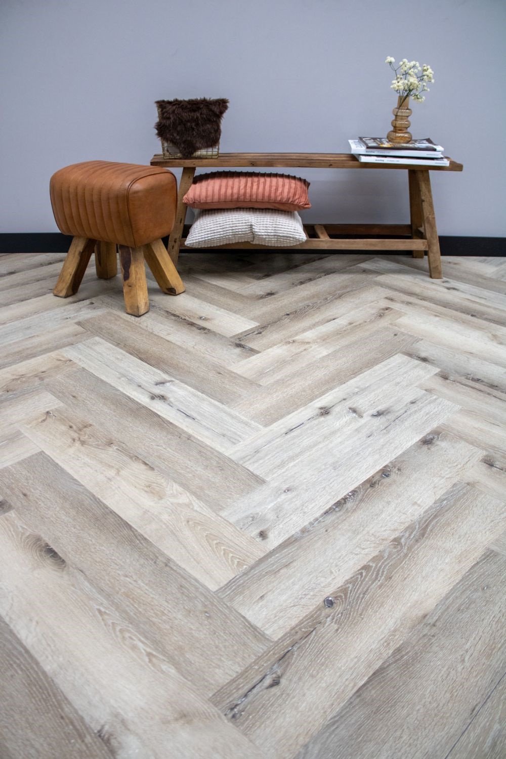 Klik PVC EKO Herringbone collection 75 x 150 x 0,5 cm Visgraat Moezel Eko Floors