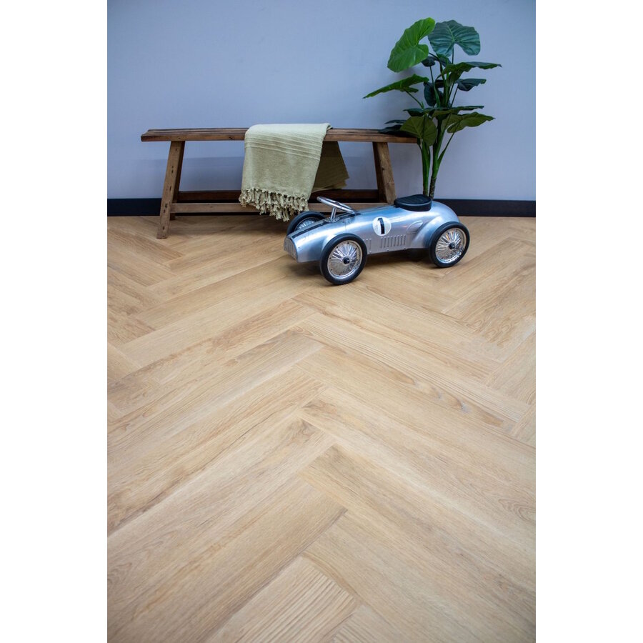 Plak PVC EKO Herringbone collection 15,8 x 76 x 0,25 cm Visgraat Ijssel (Doosinhoud: 2,88 m2)