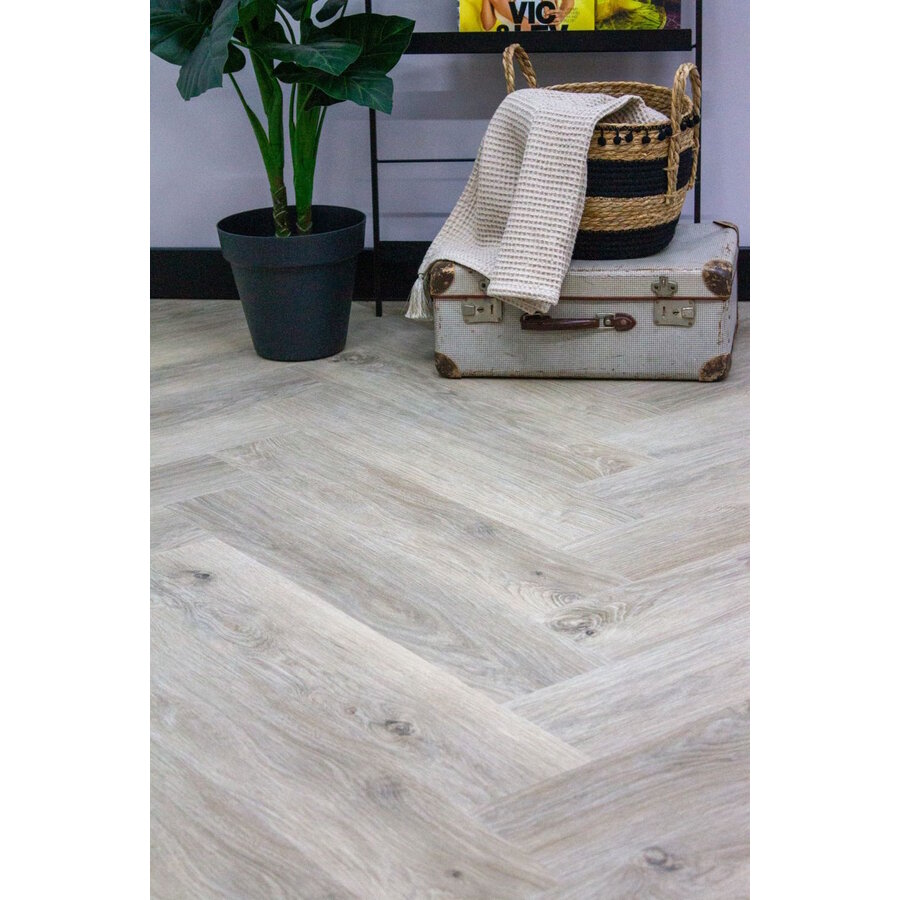 Plak PVC EKO Herringbone collection 12,2 x 61 x 0,25 cm Visgraat Maas (Doosinhoud: 1,79 m2)