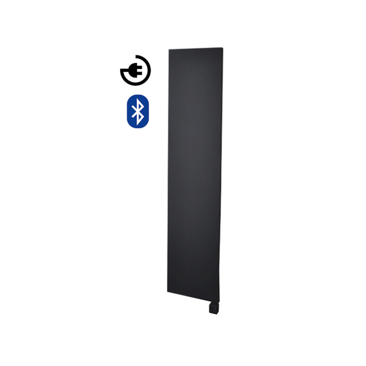 Radiator Sanicare Denso Met Bluetooth 180 x 40 cm Thermostaat Zwart Rechtsonder Sanicare