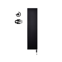 Radiator Sanicare Denso Met WiFi 180 x 40 cm Mat Zwart Met Thermostaat Chroom Linksonder
