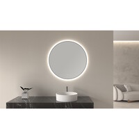 Ronde Spiegel Wiesbaden Novi met LED, Dimbaar 100 cm Mat Zwart