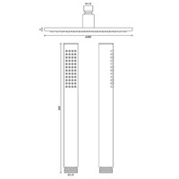 Regendoucheset Opbouw Brauer Gold Edition 30 cm Thermostatisch met Staaf Handdouche Geborsteld Goud