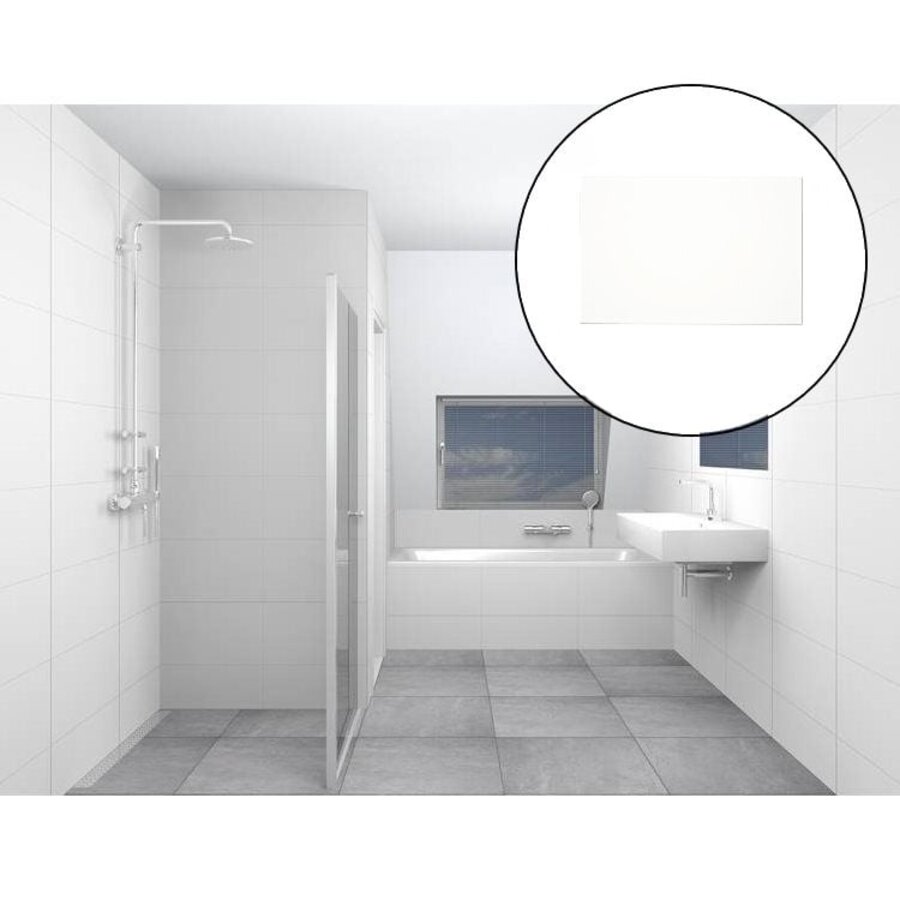 Wandtegel Hoogglans Wit 25X40Cm (prijs per m2)