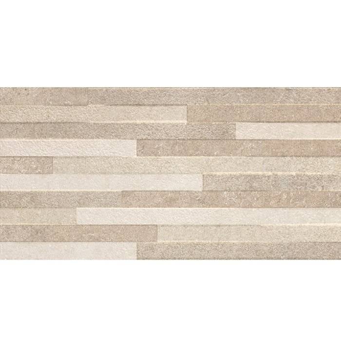 Wandtegel Pierre Taupe Decor 30X60 Rett, Mat J-Stone