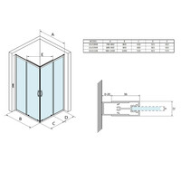 Douchecabine Gelco Sigma Simply Black Vierkant 80x80x190 cm Mat Zwart