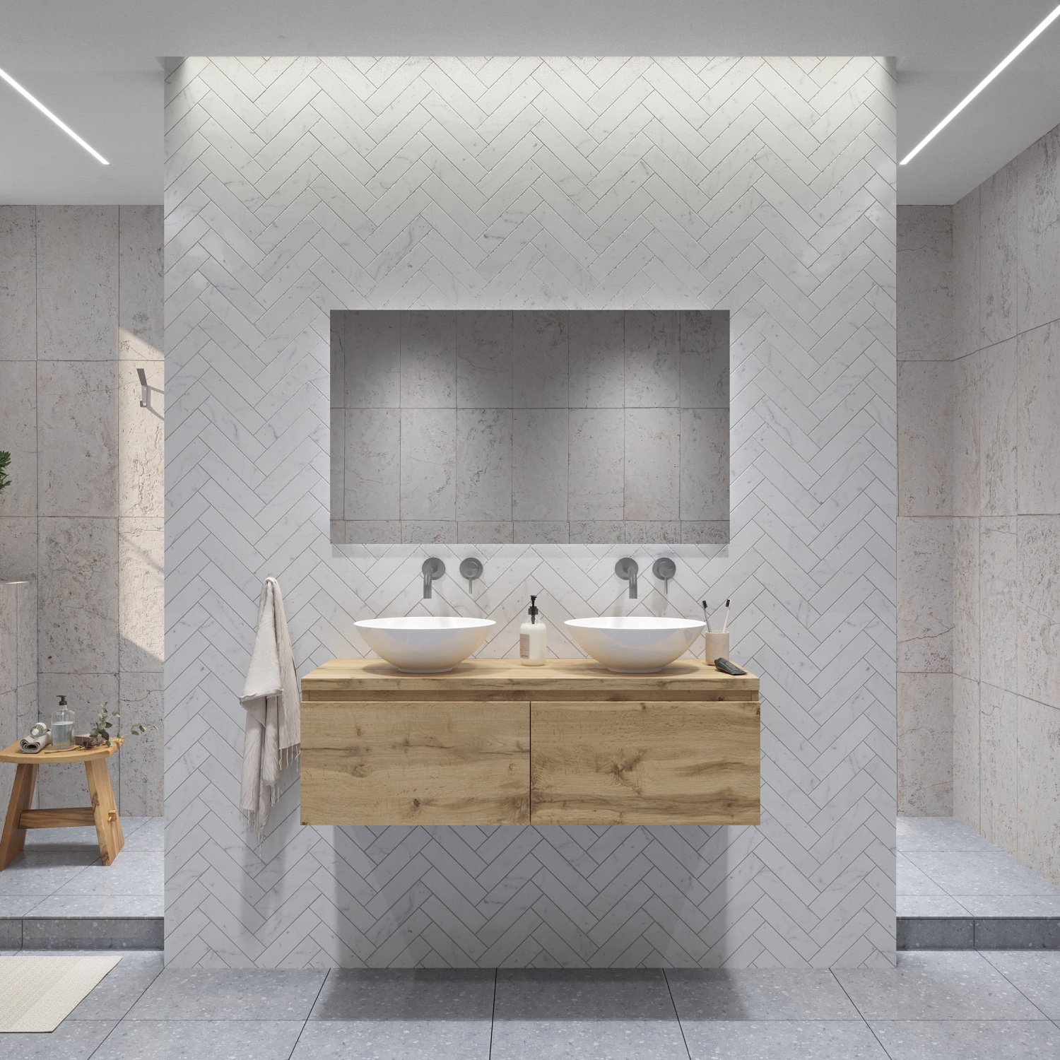 Badkamermeubel Gliss Eros 120 cm Met Waskom Gliss Design