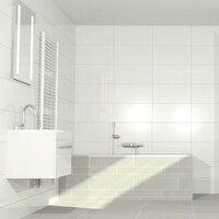 Wandtegels Profiker 30x60cm Gerectificeerd Mat Wit (Doosinhoud 1,44m²) (prijs per m2)