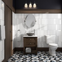 Wandtegel Dune Flat White Gloss 7.5x30 cm (Doosinhoud 1.26) (prijs per m2)