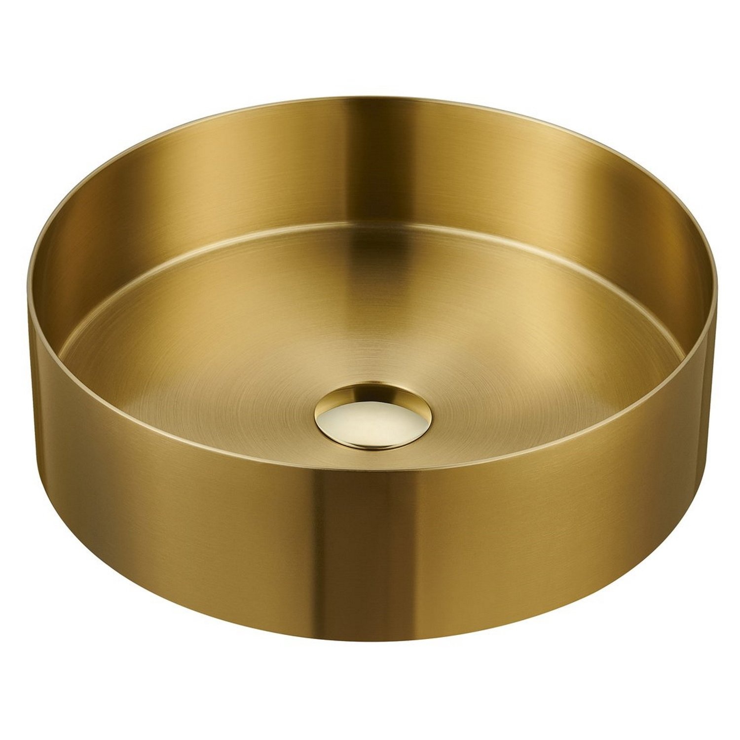 Waskom Sapho Aurum Rond 38 x 11 cm RVS Mat Goud Sapho