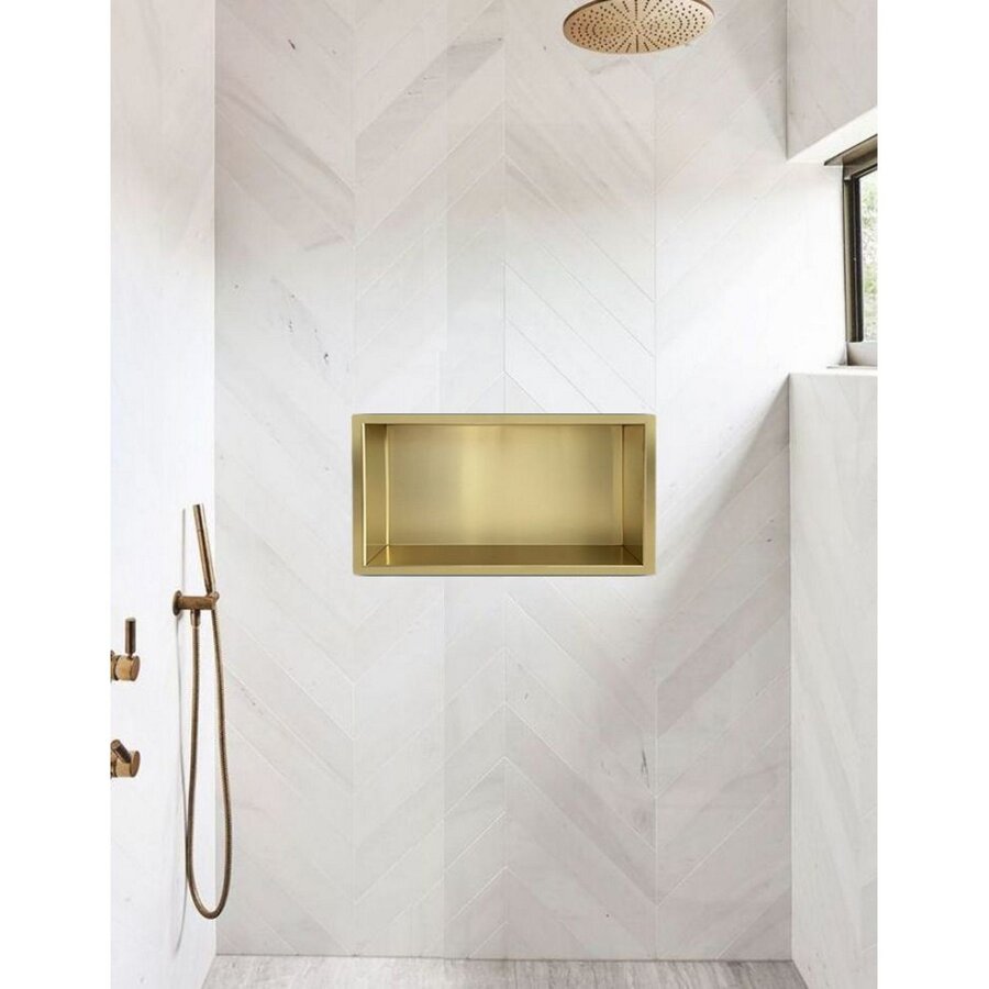 Inbouwnis Aquasplash Incorporado 30x60x10 cm Geborsteld Messing Goud