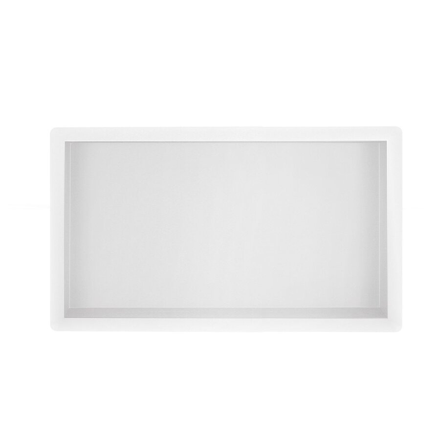 Inbouwnis Wiesbaden 30x60x10 cm RVS Mat Wit