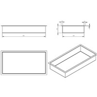 Inbouwnis Wiesbaden 30x60x10 cm RVS Mat Wit