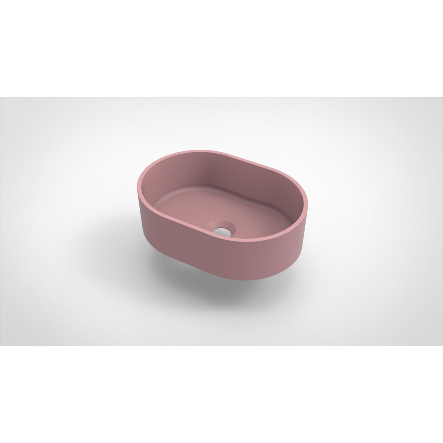 Opbouw Waskom Arcqua Case Ovaal 40x28 cm Mat Roze Arcqua