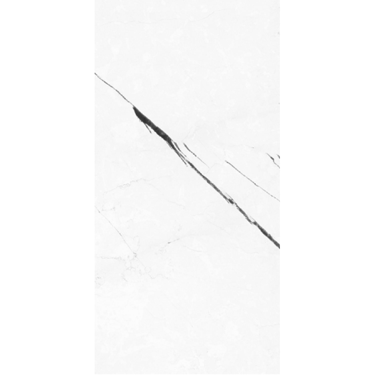 Vloertegel Mykonos Excelsior White 60x120 cm Glans Marmerlook Wit Mykonos