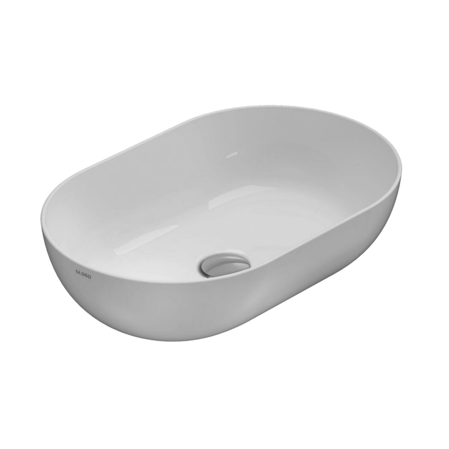 Waskom Luca Sanitair Blobo 60x41x16 cm Opzet Wastafel Luca Sanitair
