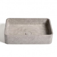 Waskom Ideavit Idea.Gaia 50x32.5x12 cm Vierkant Beton Grijs/Bruin