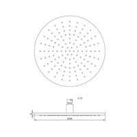 Hoofddouche Brauer Copper Rond 30 cm Koper