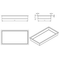 Inbouwnis Wiesbaden 30x60x7 cm RVS Mat Wit