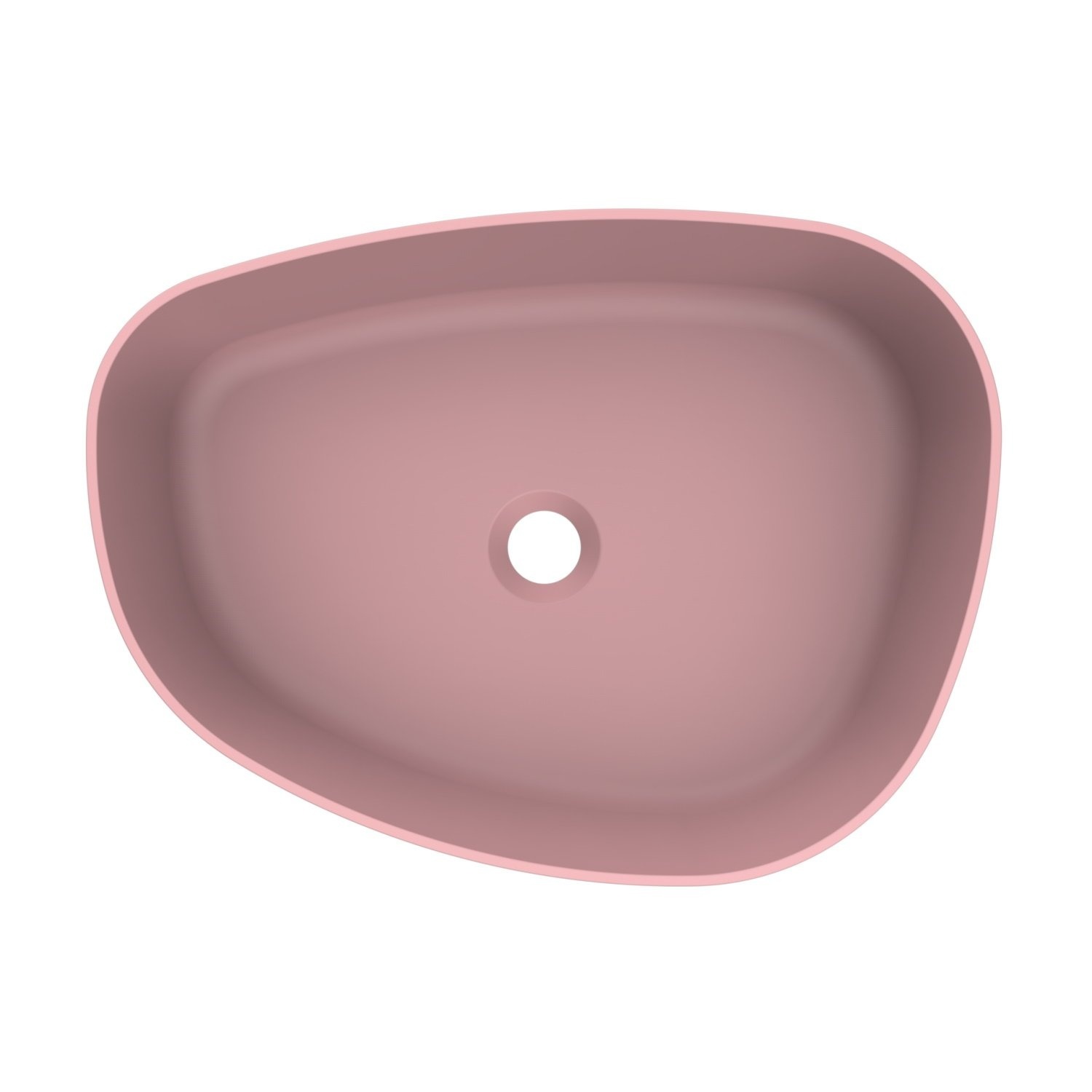 Waskom Arcqua Rocker Cast Marble 50x37 cm Organisch Mat Roze Arcqua