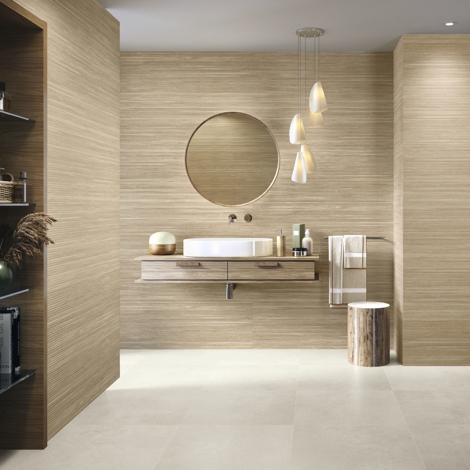 Wandtegel Larchwood Alder 40x120 cm Beige Baldocer