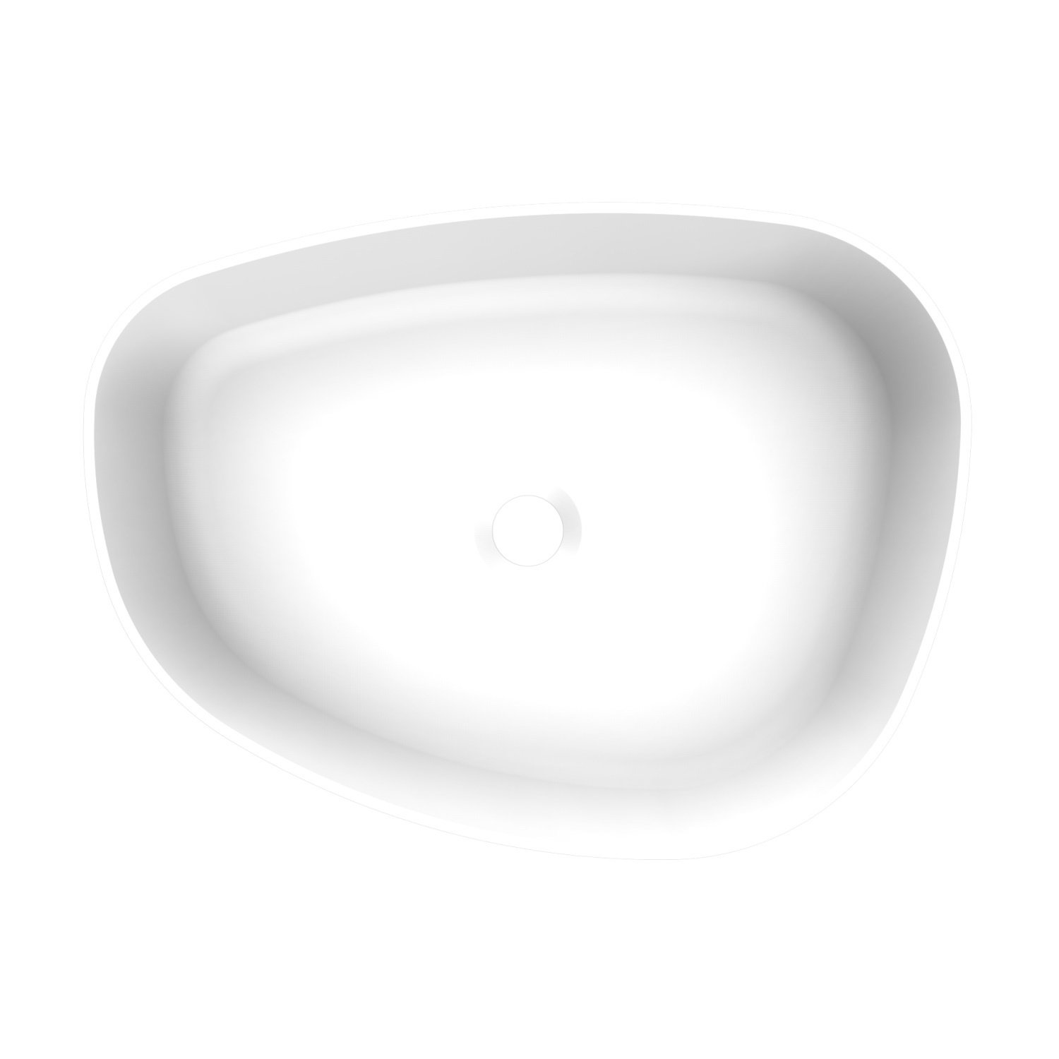 Waskom Arcqua Rocker Cast Marble 50x37 cm Organisch Mat Wit Arcqua