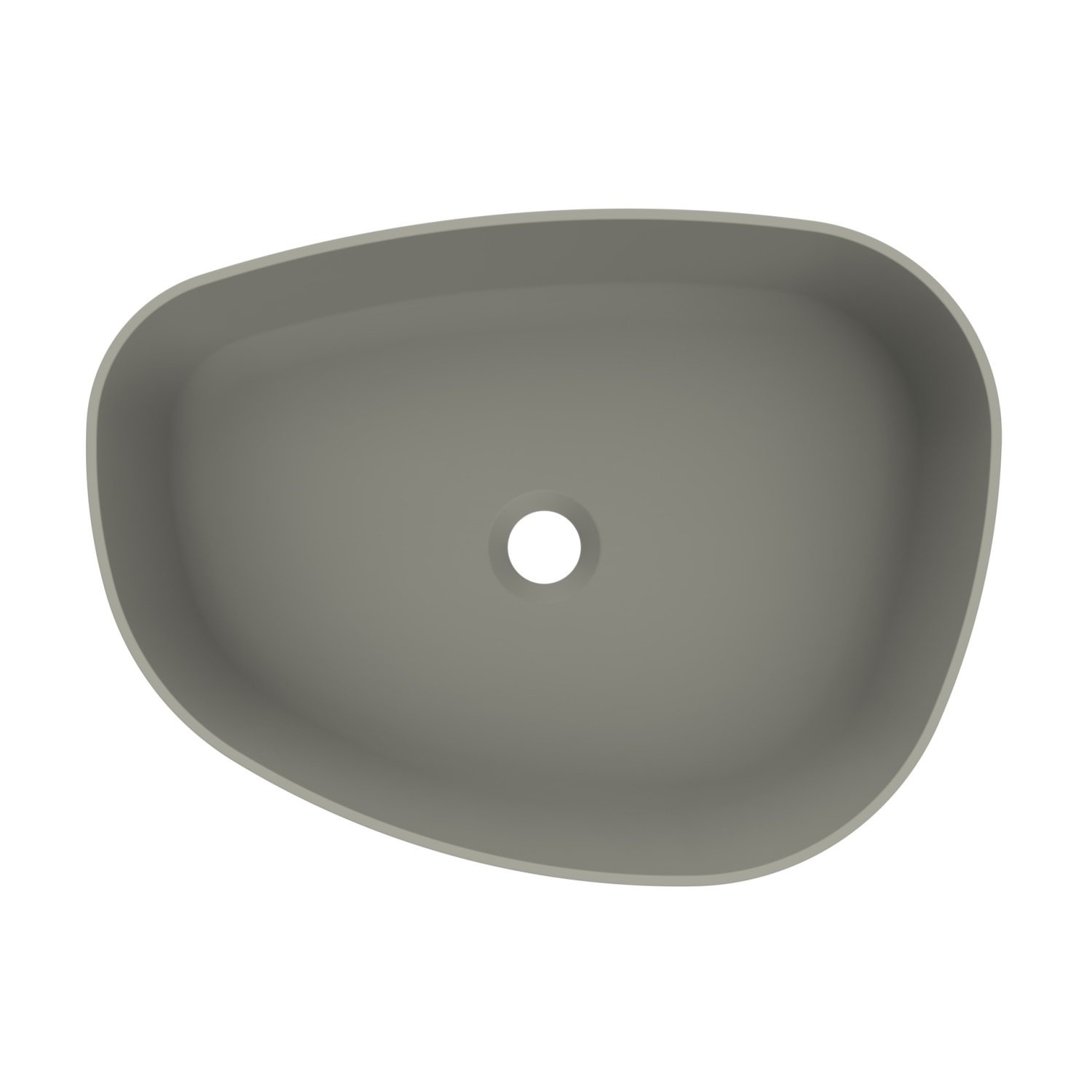 Waskom Arcqua Rocker Cast Marble 50x37 cm Organisch Mat Beton Arcqua