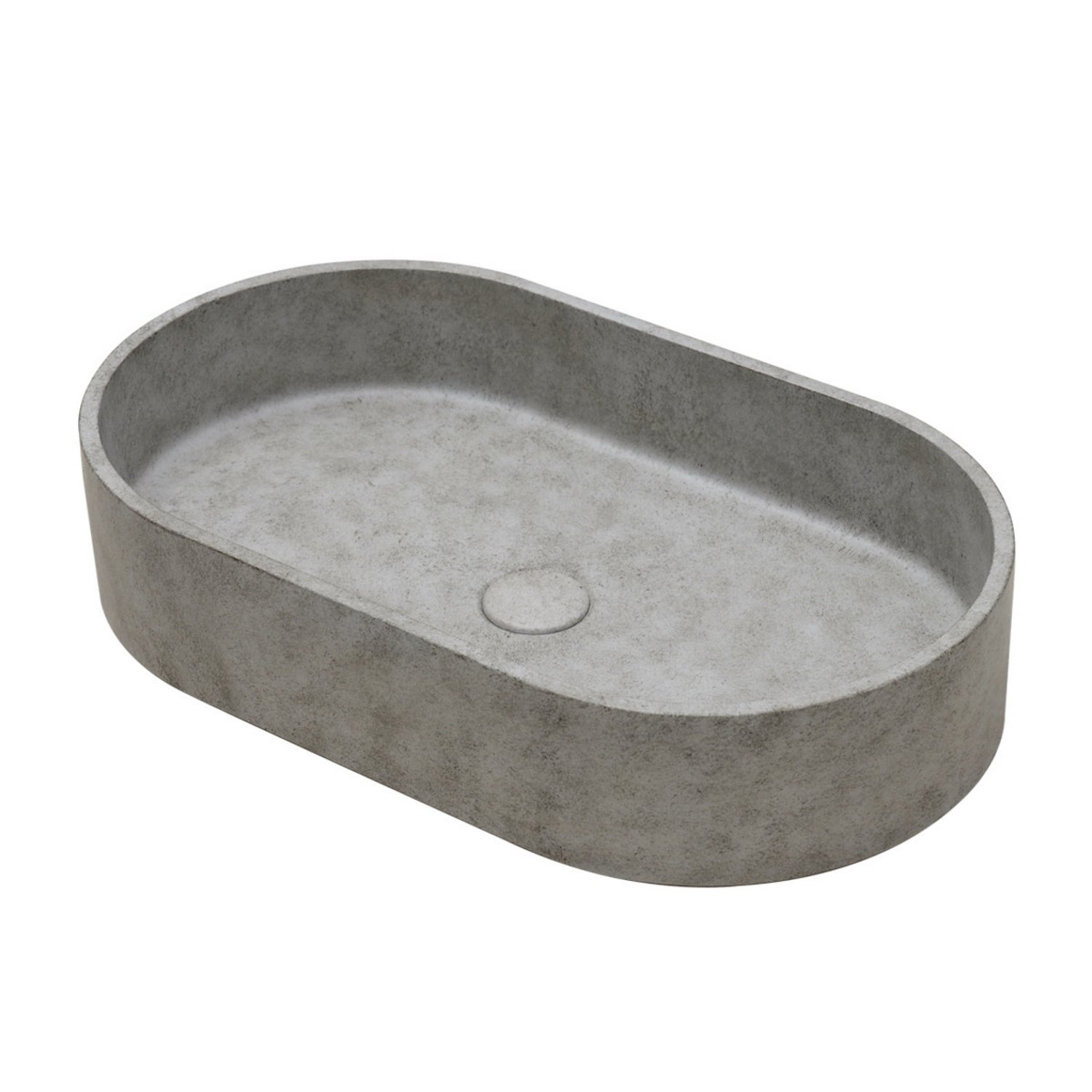 Waskom Ideavit Idea.Form 60x35x12 cm Ovaal Beton Licht Grijs Ideavit