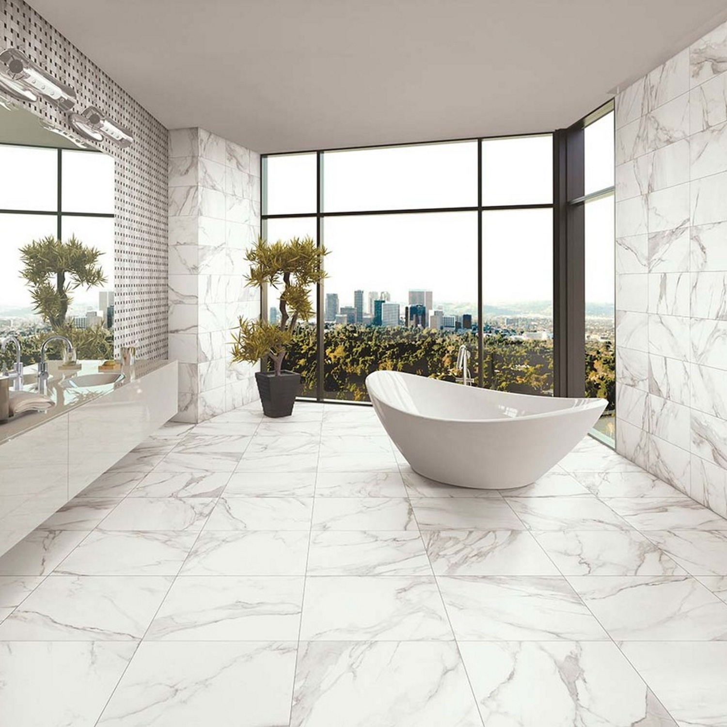 Vloertegel Energieker Ekxtreme Glans 120X120 cm Calacatta Energieker