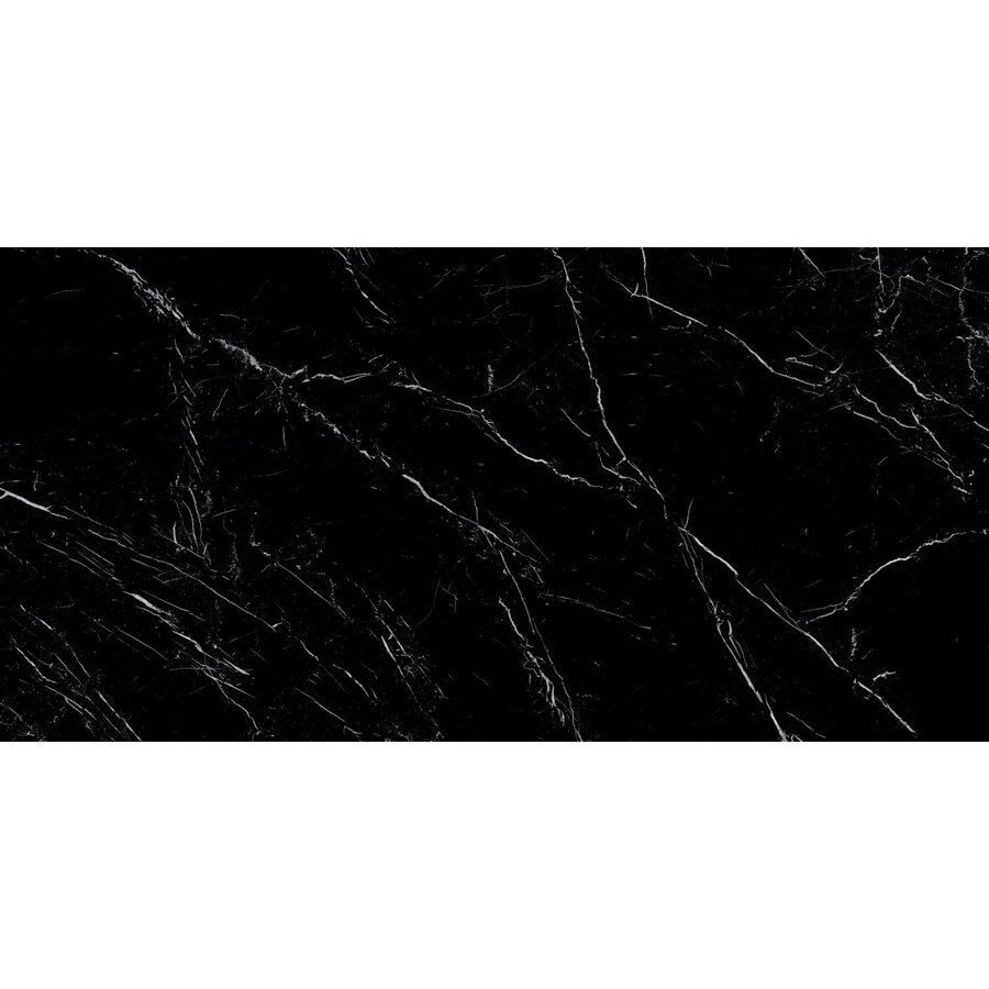 XL Vloertegel Energieker Ekxtreme Levigato Marquina Black Glans Zwart 120x280 cm (prijs per tegel)