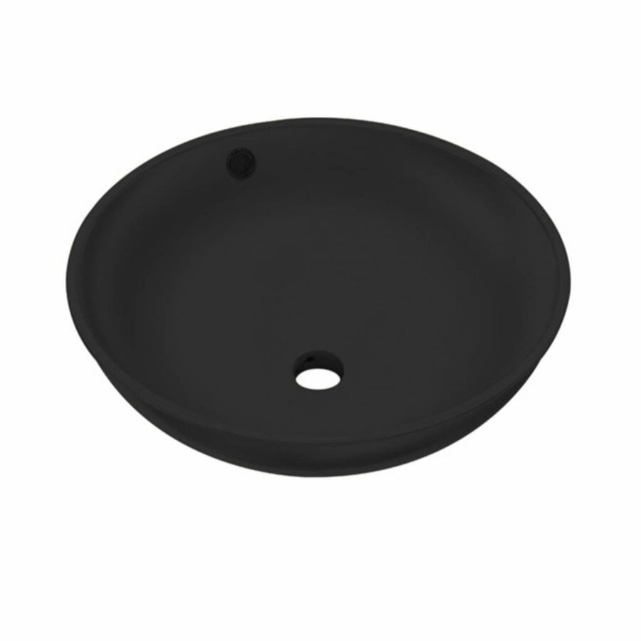 Waskom Best Design Ancona Opbouw Ø38cm x16cm Hoog Mat Zwart