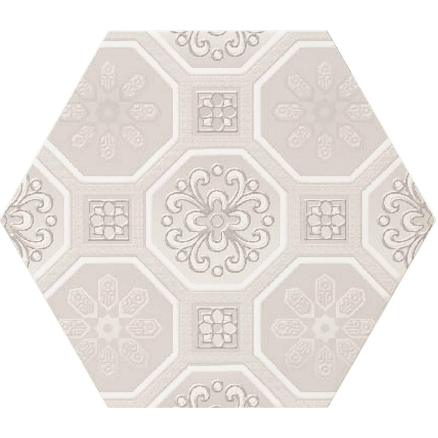 Wandtegel Cifre Ceramica Vodevil Decor Vintage 17,5x17x5 cm Glans Ivory Cifre