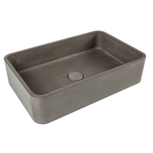 Waskom Cipi Beton 50x32.5x12cm Rechthoek Beton Grijs 