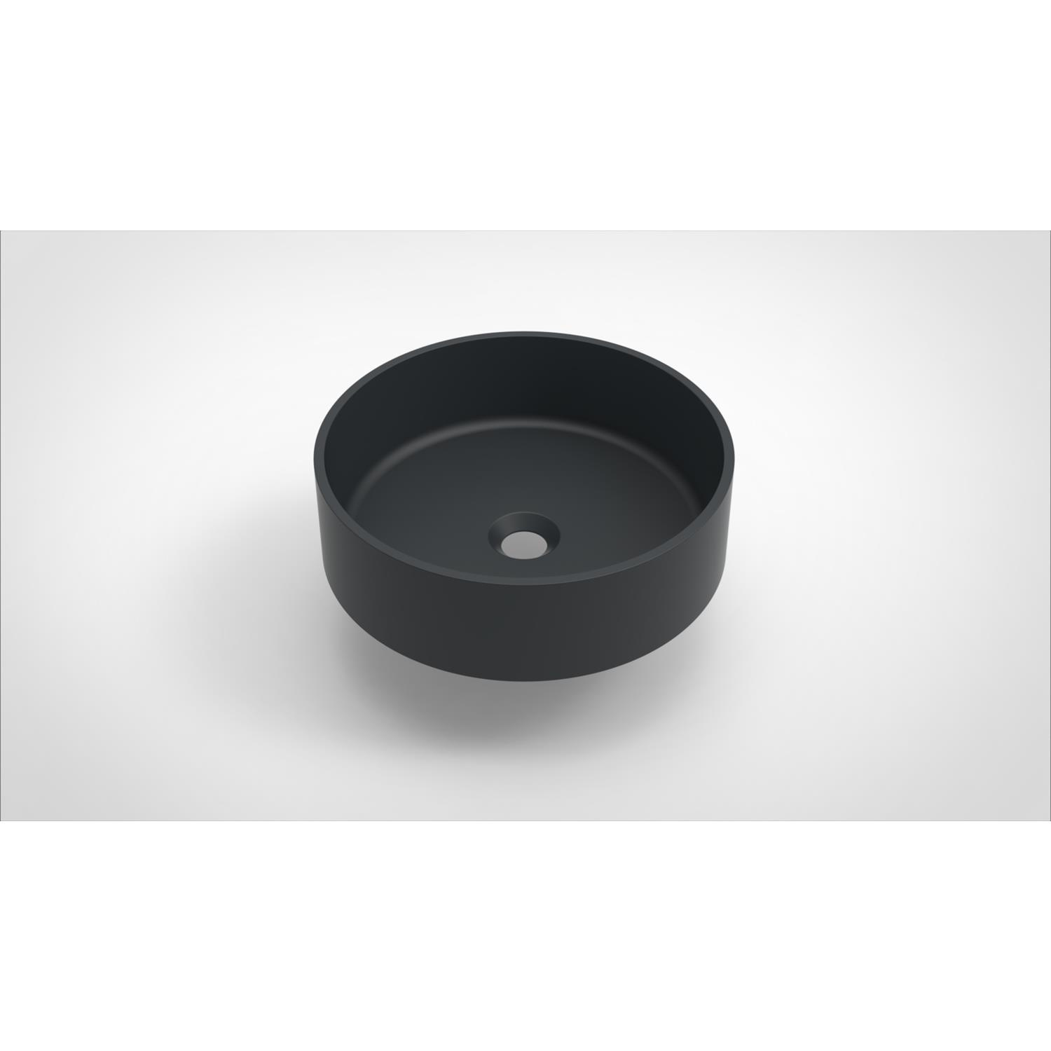 Opbouw Waskom Arcqua Case Rond 40 cm Mat Antraciet Arcqua