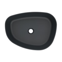 Waskom Arcqua Rocker Cast Marble 50x37 cm Organisch Mat Antraciet