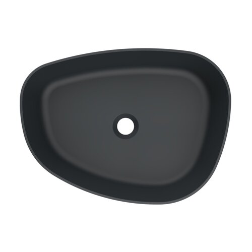 Waskom Arcqua Rocker Cast Marble 50x37 cm Organisch Mat Antraciet 