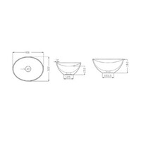 Keramische Opbouw Waskom Plieger Scale Ovaal Mat Zwart