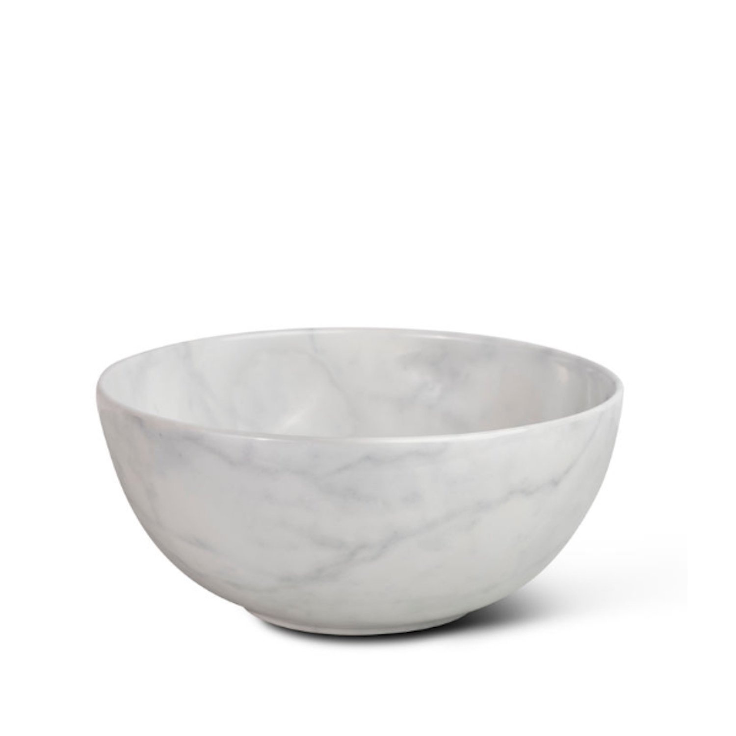 Waskom Globo T-Edge Rond 37x16 cm Zonder Overloop Marmo di Carrara Globo