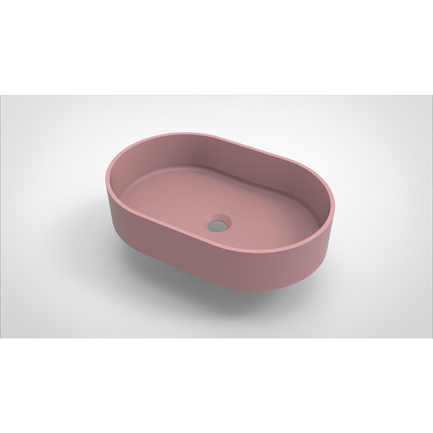 Opbouw Waskom Arcqua Case Ovaal 55x36 cm Mat Roze Arcqua