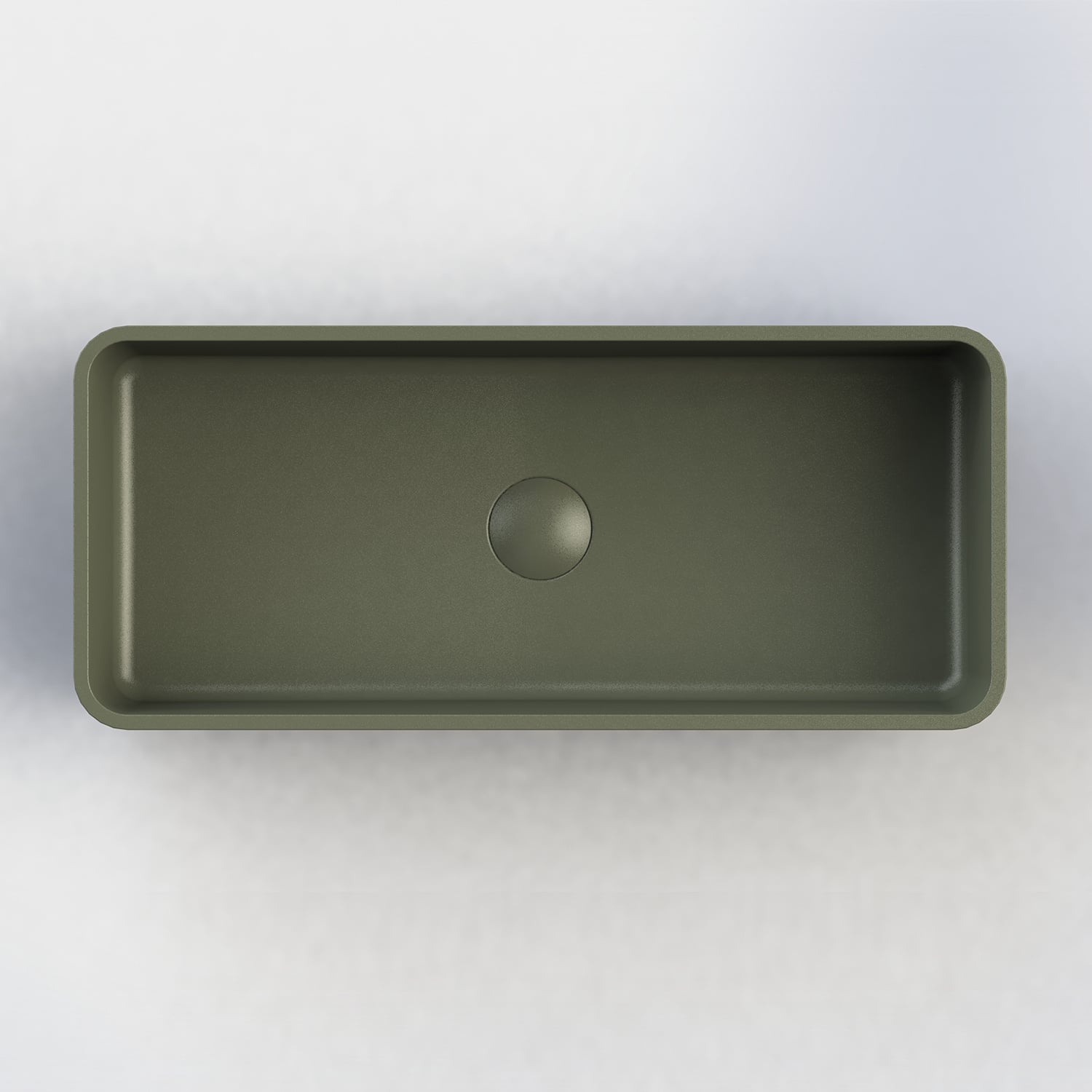 Opbouw Waskom Arcqua Case Rechthoek 60x26 cm Mat Groen Arcqua