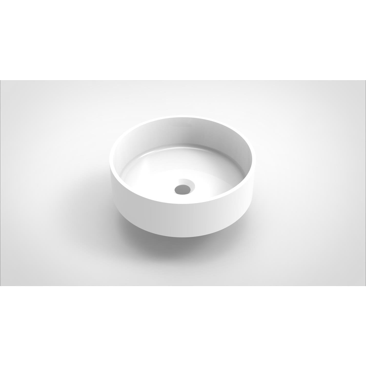 Opbouw Waskom Arcqua Case Rond 40 cm Glans Wit Arcqua