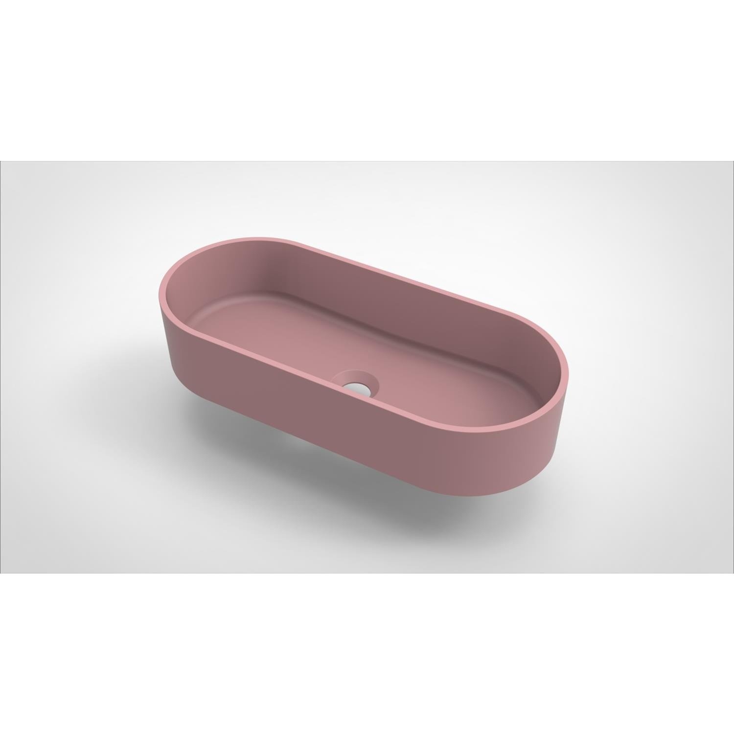 Opbouw Waskom Arcqua Case Ovaal 60x26 cm Mat Roze Arcqua