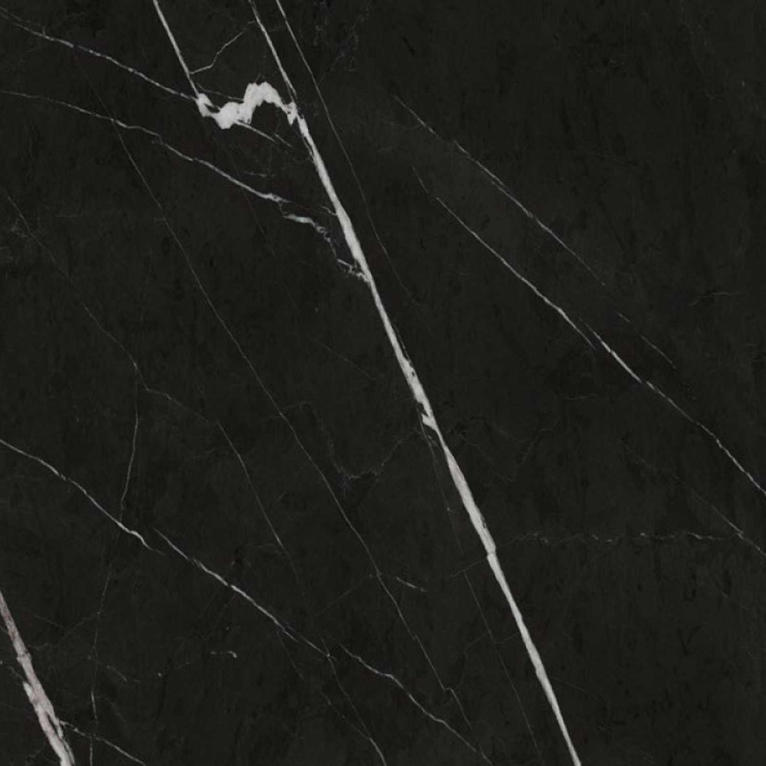 Vloertegel Mykonos Excelsior Black 120x120 cm Glans Marmerlook Zwart Mykonos